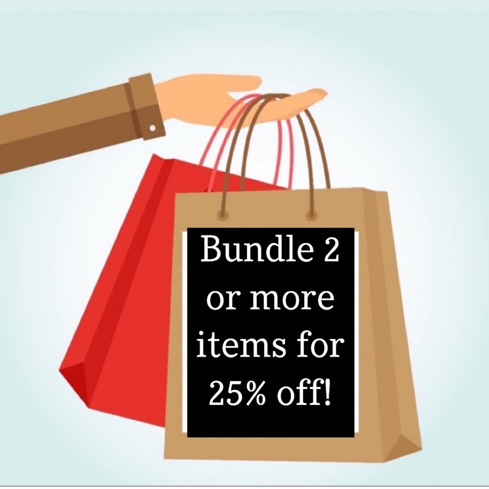 CURRENTLY 25% OFF FOR BUNDLES OF 2 OR MORE ITEMS!